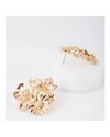 Gold Flower Bunch Stud Earrings for Women & Girls